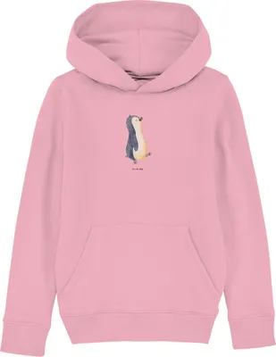 Produktbild von Mr. & Mrs. Panda Kinderpullover Pinguin marschieren 9-11 Jahre (134/146) - Baumwolle Pink - Geschenk, Sweatshirt, Hoodie, Schwester, Pullover, Sweater, Kinderbekleidung