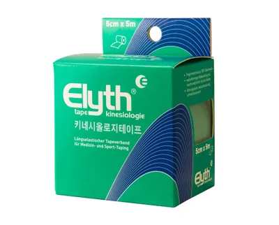 Produktbild von Kinesiologie Tape Elyth 5 cmx5 m grün 1 St