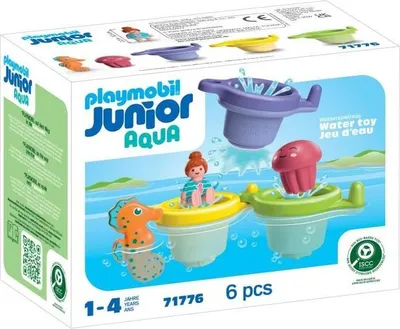Image de PLAYMOBIL Junior Aqua Trio Tasses Flottantes & Animaux, 6 Pièces, Dès 12 Mois