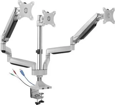 Produktbild von SpeaKa Professional SP-MM-940 3fach Monitorhalterung 33,0 cm (13) - 81,3 cm (32) Gasdruck-Technik, Integrierte USB-/A