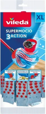 Obrázok produktu pre Vileda 150730, Mokré vankúšiky pre mop, Viacfarebný, Celulóza, Polyamid, Polyester, 1 kusov, 110 mm, 80 mm