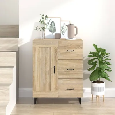 Produktbild von The Living Store Sideboard Sonoma-Eiche 69,5x34x90 cm Holzwerkstoff