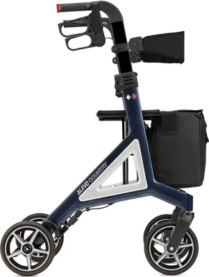 Produktbild von Alevo Country Rollator – stabiler Outdoor-Rollator in Nachtblau, Sitzhöhe 51 cm