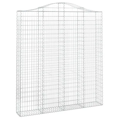 Produktbild von vidaXL Gabione mit Hochbogen 200x30x220/240 cm Verzinktes Eisen