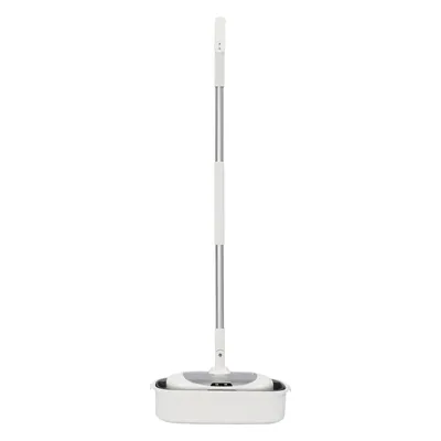 A white electric mop with a cleaning bucket, shown against a white background.