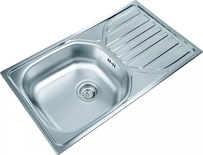 Produktbild von Edelstahlspüle 76cm x 43,5cm mit Ablage Spüle, Einbauspüle, Waschbecken, Küchenspüle