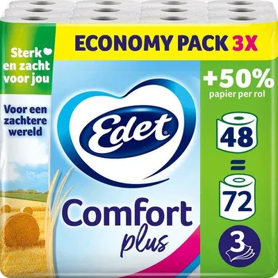 Zdjęcie produktu dla Edet Edet Comfort Plus papier toaletowy 3-warstwowy 48 szt.