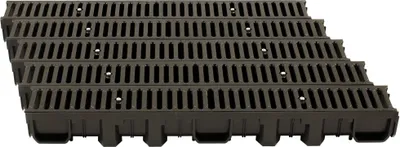 Produktbild von ScarMaxx 5m Entwässerungsrinne Bodenrinne Regenwasser A15 60 mm Stegrost Grau - 13x500x11,5cm