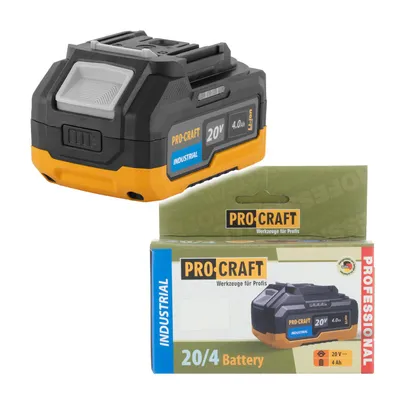 Obrázek produktu pro Baterie akumulátorová 20V Li-ion, 4000mAh Procraft 20/4 Industrial