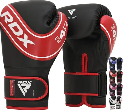 Produktbild von RDX Kinder Boxhandschuhe 6oz 4oz Junior Training Pratzen, Maya Hide Leder Belüftete Handfläche, Muay Thai Sparring MMA Kickboxing Kämpfen, Sandsack Speed Ball Boxpratzen Sandsackarbeit, Kinderspiele