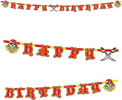 Produktbild von Piraten Kindergeburtstag Buchstabengirlande 2 m