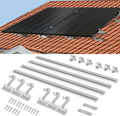 Produktbild von Balkonkraftwerk Halterung Ziegeldachhalterung für 2 Solarmodule Solarpanel Halterung für 28-46mm dicke Module, 0% MwSt.