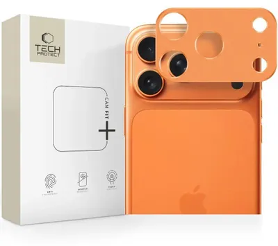 Productafbeelding van Beschermhoes Tech-Protect Camalloy Fit+ voor iPhone 17 Pro, kleur: Cosmic Orange