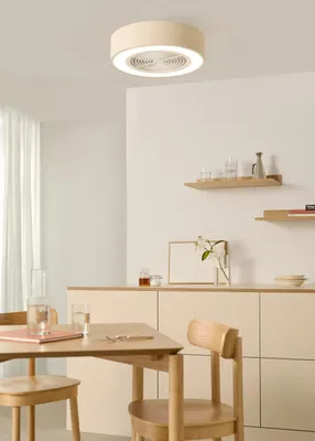 Produktbild von WIND CLEAR EASY - Leiser 40W Deckenventilator Ø50 cm mit versteckten Flügeln und LED-Licht