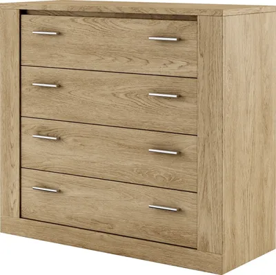 Produktbild von Furniture24 Kommode IDEA ID-10 Schlafzimmer Schubladenkommode Schubladenschrank 4 Schubladen Shetland Eiche