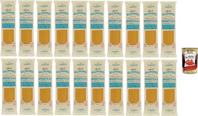 Produktbild von Rummo Pasta Nudeln Glutenfreie Spaghetti, Bronze Gezeichnete gluteinfrei, perfekt für Menschen mit Zöliakie oder Glutenunverträglichkeit, 20x 400 g + Italian Gourmet polpa 400g
