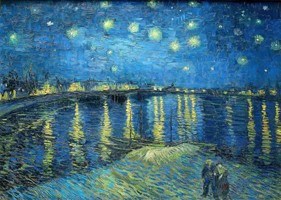 Obrázek produktu pro ENJOY Puzzle Vincent Van Gogh: Hvězdná noc nad Rhônou 1000 dílků