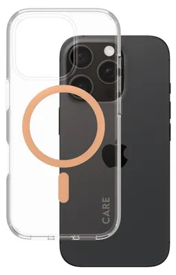 Obrázok produktu pre PanzerGlass CARE™ by ® Urban Combat Case Transparent w. Peachy MagSafe iPhone 16 Pro, Ochranný obal, Apple, Apple - iPhone 16 Pro, Priehľadná