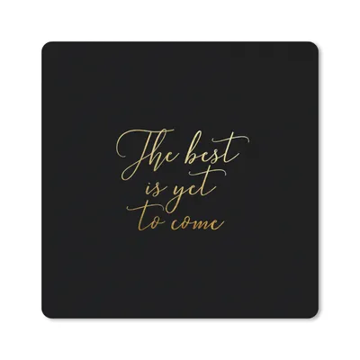 Produktbild von MuchoWow® Mauspad Mousepad Zitate - Motivation - Gold - Schwarz 30x30 cm - Mousepads - Maus Mat - Pad - Mausunterlage - Gaming