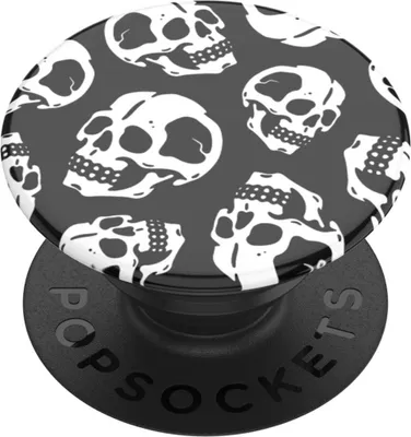 Immagine prodotto di PopSockets, PopGrip per smartphone Skelly, bianco / nero