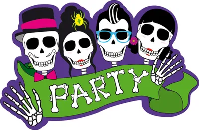 Produktbild von Day of the Dead Halloween Party Wand Dekoration Skull