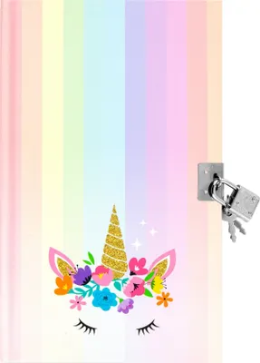 Produktbild von Tagebuch mit Schloss / "Blumen Einhorn"