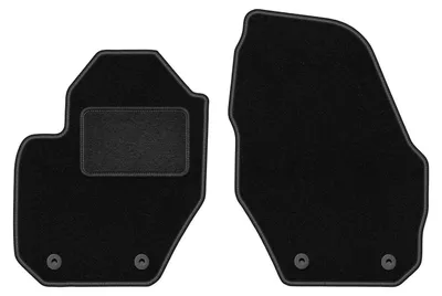 Produktbild von Velours-Fußmatten Vorne passend für Volvo XC60 I (Crossover, Bj. 2008-2017) –  schwarz, passgenau, mit Befestigungen set 2 Stk. - STANDARD