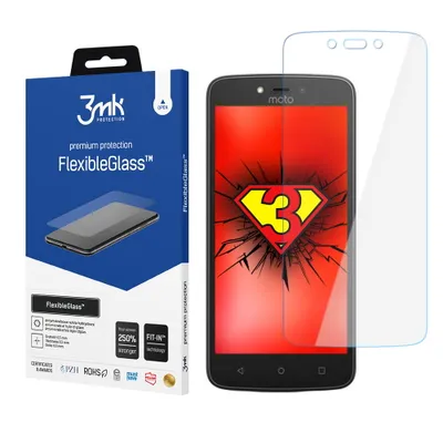 Image de 3mk Verre d'écran hybride FlexibleGlass pour Motorola Moto C Plus 0,3mm 7H