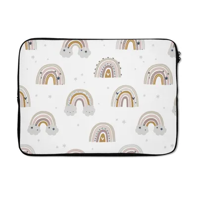Produktbild von MuchoWow® Laptop Hülle 14 ZollMädchen - Muster - Regenbogen Laptoptasche - Laptoptasche - Stoßsicher - Schutzhaube
