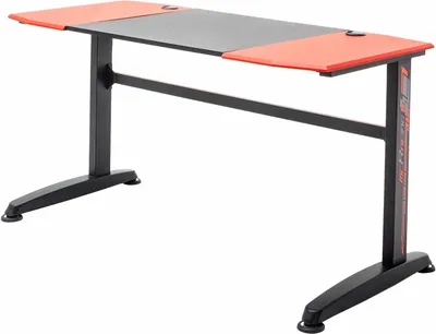 Produktbild von Gaming-Schreibtisch - Schwarz - Rot - Metall - 140 x 65 cm