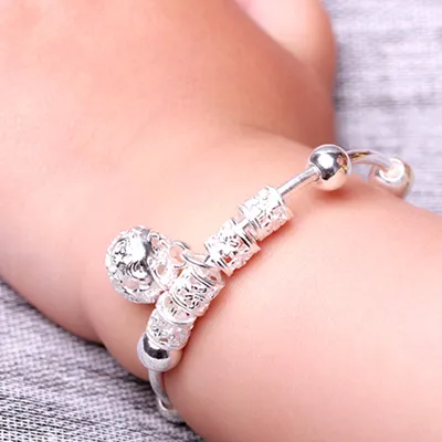 Produktbild von 2 Stücke Einstellbar Baby Baby Prägung Glocke Armreif Hand Armband Schmuck Geschenk