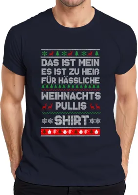 Produktbild von Ugly Christmas Sweater Weihnachtsoutfit - Weihnachten Xmas Christmas Herren T-Shirt, Navy, L