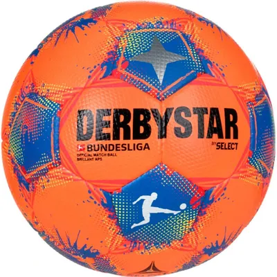 Produktbild von DERBYSTAR Bundesliga Brillant APS High Visible Winter Fußball Spielball 2025/26 orange/blau 5, Größe:5