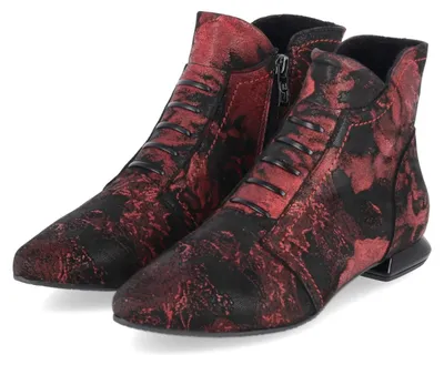 Image de Simen Damen Bottines rouges en cuir grainé, taille 42