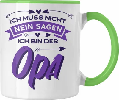 Produktbild von Trendation - Lustige Opa-Tasse Vatertag Bester Opa Geschenkidee (Grün)