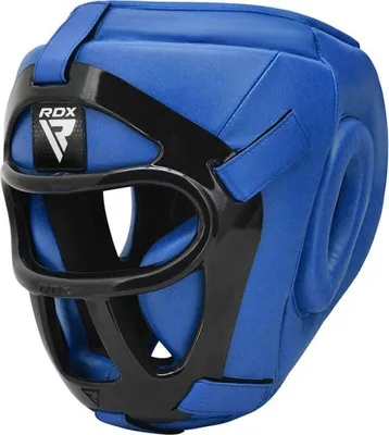 Produktbild von RDX Sports T1 Kopfschutz mit abnehmbarem Gesichtskäfig - Mittel – Farbe: Blau