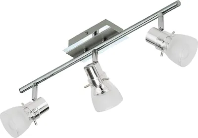 Produktbild von 3-flg. Deckenlampe Chrom  Glas inkl. LED Leuchtmittel