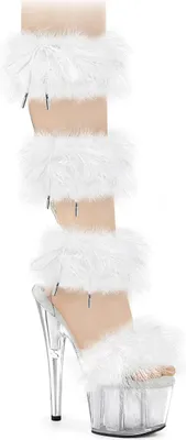 Produktbild von ADORE-728F Damen Sandale von Pleaser, Transparent Weiß , EU 36, US 6