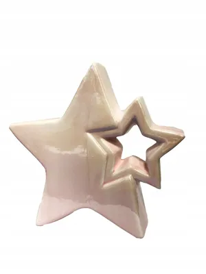 Obrázok produktu pre Porcelánová figúrka hviezda ružová 18,5 cm
