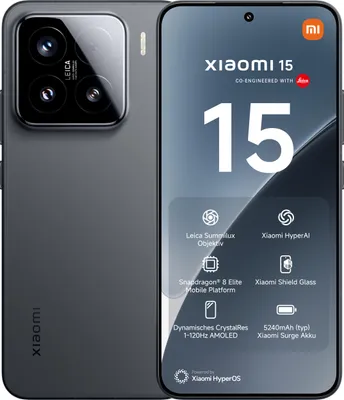 Produktbild von Xiaomi 15 Schwarz 12 Gigabyte 512 Gigabyte