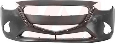Produktbild von VAN WEZEL Stoßstange Stoßfänger für MAZDA 2 Schrägheck (DL, DJ) Glatt Schwarz 2749570