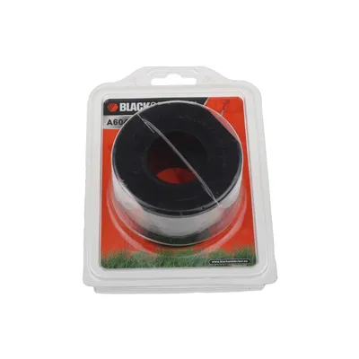Produktbild von Black & Decker A6046-XJ, Rasentrimmer-Linie, Schwarz, Weiß, Nylon, 37,5 m, ALL EXCEPT GL650, GL660, GL670, 1 Stück(e)