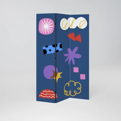 Produktbild von SpaceRebels Paravent Raumteiler - 3-teilig Raumtrenner, Druck 2-Seite - Raumtrenner - Trennwand Wohnung - Room Divider - Spanische Wand Deko Modern Sichtschutz