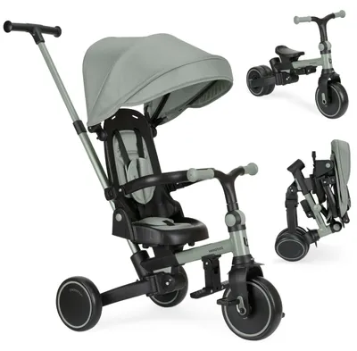 Produktbild von KikkaBoo Dreirad ab 1 Jahr mit Schubstange 8-in-1 ALUMA, Faltbares Kinderfahrzeu