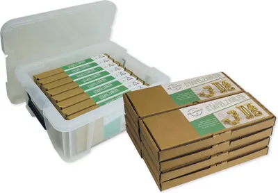 Produktbild von TimeTEX Klassensatz Stapel-Zahlen naturfarben, 8-tlg., in Stapel-Box