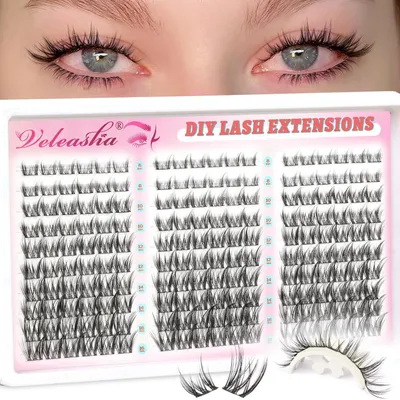 Obrázok produktu pre Riasy, predlžovanie rias, manga riasy, zhluky rias, jemné riasy, 8-16 mm, 180 kusov, tvar C, veľmi ľahké, vhodné na domáce použitie