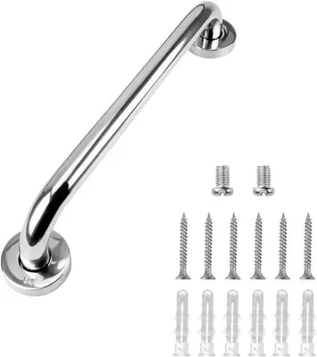 Produktbild von Handgriff für das Badezimmer – Sicherheitsgriff für die Wand – zur Vermeidung von Stürzen – aus Edelstahl 304 – 30 cm – Silber