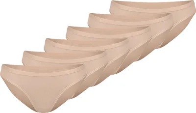 Produktbild von sloggi 6er Pack GO Daily Baumwolle Mini Slip Weicher Baumwoll-Mix für optimalen Tragekomfort, Modernes Design mit edlem Taillenband, Perfekte Passform für Alltag und Freizeit beige L