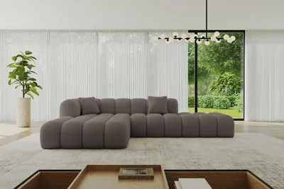 Produktbild von ALTDECOR Ecksofa in L-Form OLEA-L2 - 289x176x71 cm Dunkelgrau - Corner Sofa Bett Eckcouch Couch Wohnlandschaft Cauchsofa