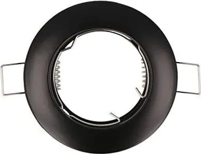 Produktbild von Einbaustrahler GU10 Ø65mm Bohrloch Alu inkl. GU5.3 Fassung  für LED Leuchtmittel 50mm LED Lampen Schwarz Rund